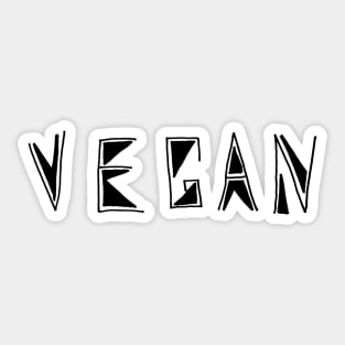 VEGAN - Hand Lettered in Sharpie Marker Sticker